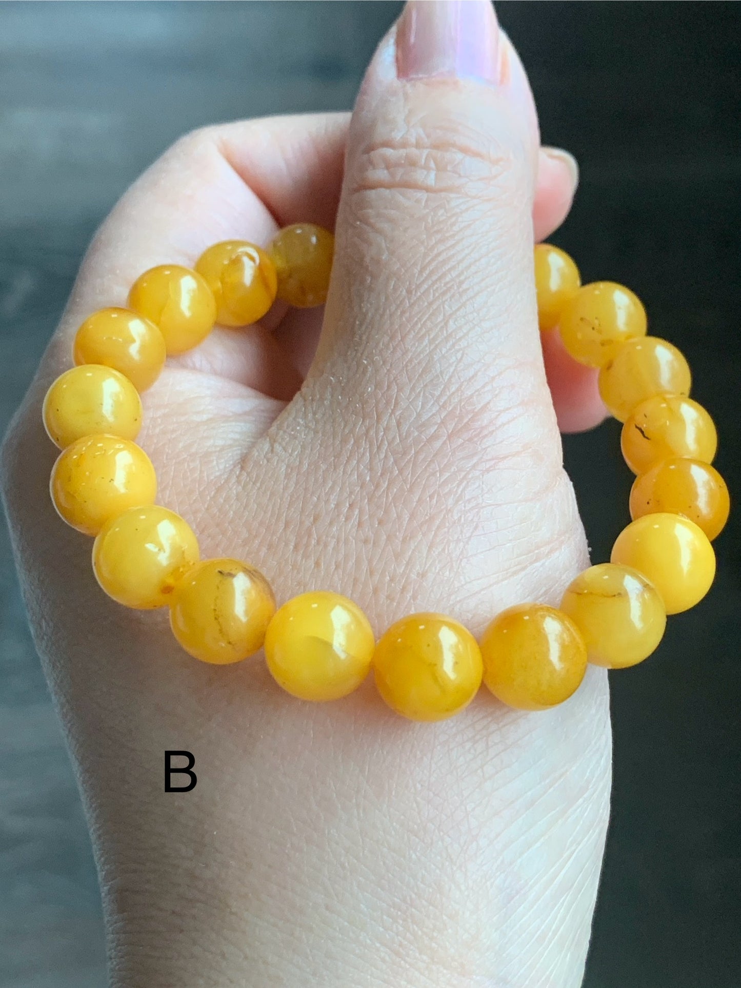 Natural Untreated Old Beewax Amber Beaded Bracelet