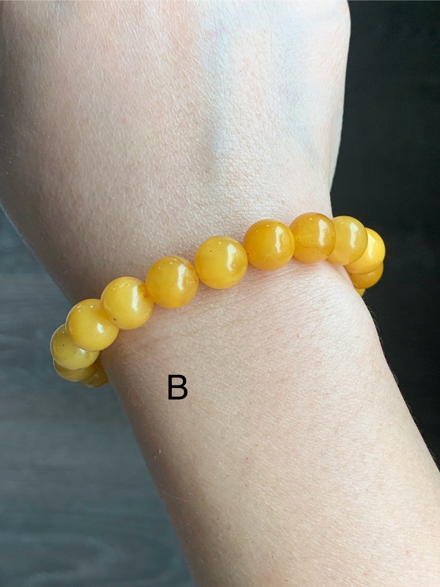 Natural Untreated Old Beewax Amber Beaded Bracelet